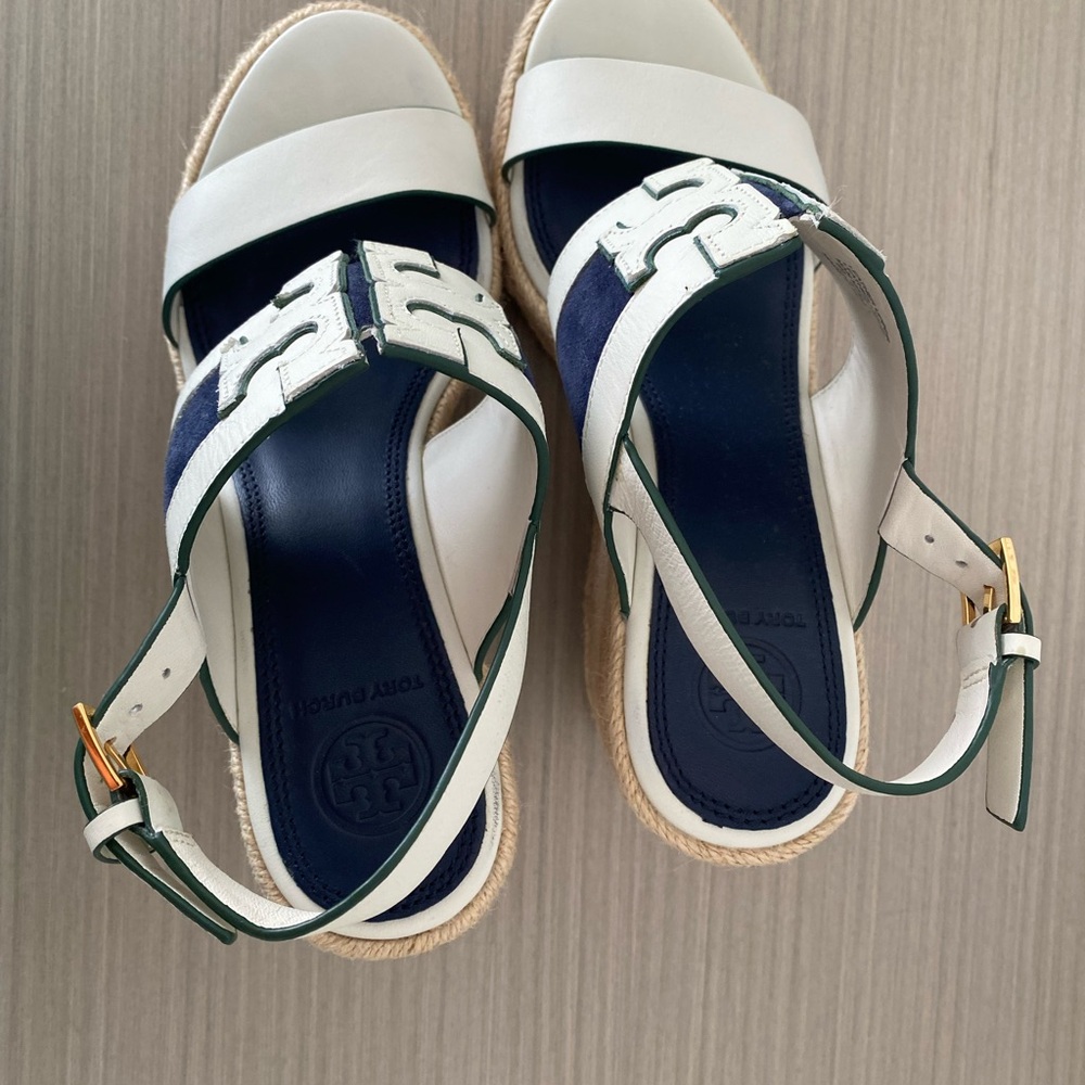 Tory Burch  wedge espadrilles, size 6! Excellent condition. Leather/ suede - Picture 4 of 7